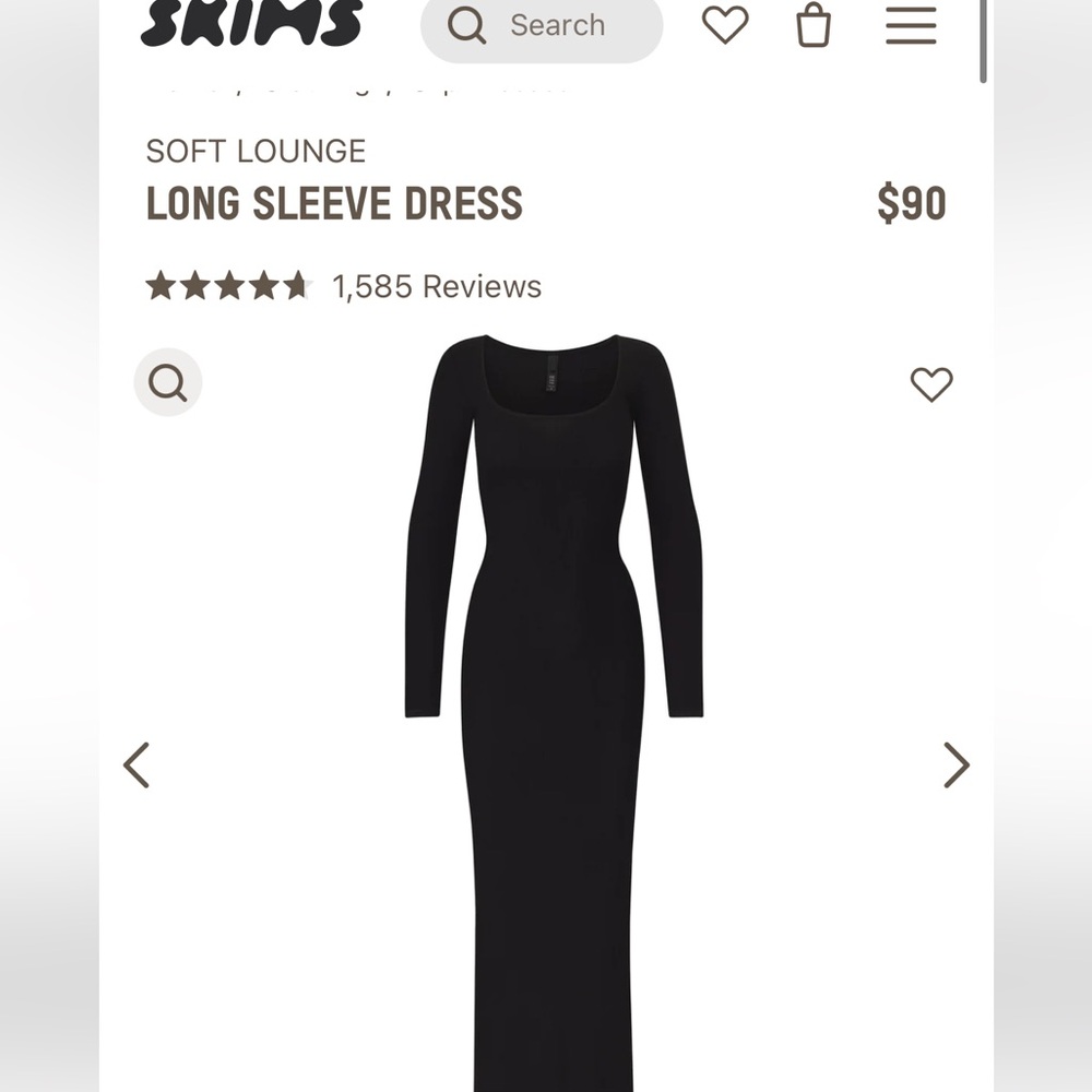 (Viral) Skims Soft Lounge long sleeve dress